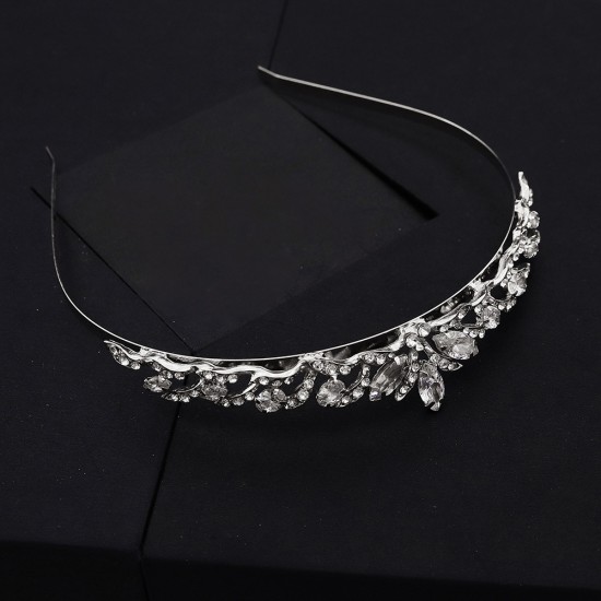 Japan and South Korea sweet bride wedding jewelry simple and exquisite hair hoop Luxury vermiculite crown birthday party dress headwear