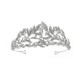 European and American luxury bride hair accessories high -end vermiculite rhinestone crown retro alloy leaf hair hoop wedding dress headwear