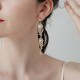 European and American retro alloy rhinestone earrings advanced sensor earrings female daily jewelry earrings light luxury atmospheric bride earrings