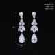 European and American jewelry bride earrings Ins out of daily wild earrings long pearl earrings light luxury 锆 耳 earrings