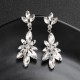 European and American retro alloy rhinestone earrings advanced sensor earrings female daily jewelry earrings light luxury atmospheric bride earrings