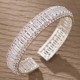 European and American wedding jewelry bride bracelets Back design sensor inlaid accessories fashion light luxury rhinestone bracelet