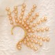 New Chinese Mori retro hair accessories niche design sense no ear pierced ear hanging exquisite crystal bride bone bone folder