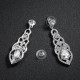 European and American jewelry classic popular bride's earrings alloy diamond glass earrings wedding banquet accessories bride earrings