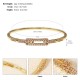 European and American cross -border fashion ladies bracelet high -level sensory versatile metal handyle light luxury rhinestone hollow opening bracelet women