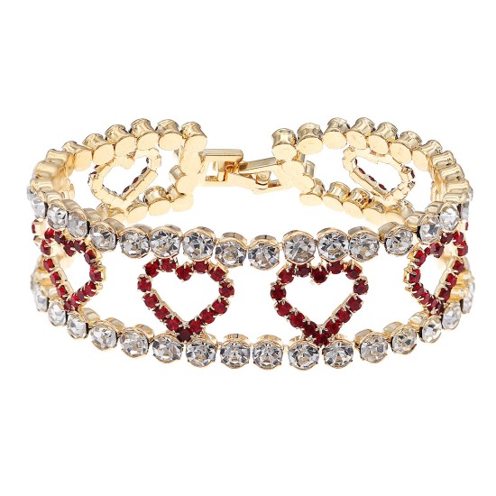 Cross -border new Valentine's Day bracelet light luxury jewelry INS style niche birthday gift rhinestone love bracelet