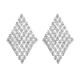 Speed ​​-ups of the new diamond -shaped claw chain rhinestone earrings European and American exaggerated personality design sensor ear decoration women's daily accessories