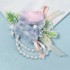 Korean wedding handmade wrist Hua Sen's wedding bridesmaid sister group Pearl hand flower flower small fresh simulation flower bracelet