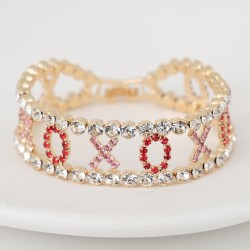 Cross -border new Valentine's Day bracelet light luxury jewelry INS style niche birthday gift rhinestone love bracelet