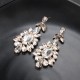 European and American new light luxury temperament earrings shining charming rhinestone earrings High -level sensory wedding bride earrings direct sales