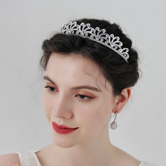 Bride wedding jewelry European and American new headdress temperament Queen Crown luxury vermiculite rhinestone Crown retro crown