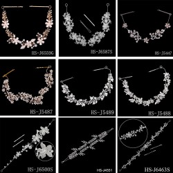 European and American bride headdress wholesale simplicity thin picture flower hoop rhinestone diamond hair decoration photography photo plate hair alloy hair band