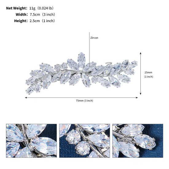 New jewelry rhinestone edge Light luxury backbone half -ball head plate hair decoration daily versatile vermiculite spring clip