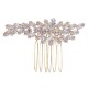 INS new bride jewelry luxury vermiculite hair combs European and American hair jewelry wedding dress headwear copper inlaid vermiculite