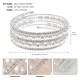 European and American new rhinestone pearl bracelet women high -level feel hand -made elastic bracelet Fashion versatile wide version open bracelet