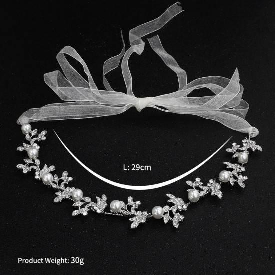 European and American bride headdress wholesale simplicity thin picture flower hoop rhinestone diamond hair decoration photography photo plate hair alloy hair band