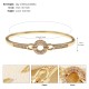 European and American cross -border fashion ladies bracelet high -level sensory versatile metal handyle light luxury rhinestone hollow opening bracelet women