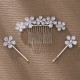 European and American light extravagant hair accessories crystal combo daily versatile flowers hair clip bride hair velvet hair comb sets