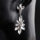 European high -end new earrings luxury shining rhinestone earrings Crystal flower ear ring wedding jewelry manufacturers wholesale