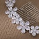 European and American light extravagant hair accessories crystal combo daily versatile flowers hair clip bride hair velvet hair comb sets