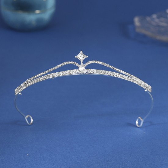 Korean -style bride headdress vermiculite Little Crown Princess birthday party performance jewelry high -end sensor union banded crown crown