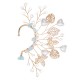 Cross -border new Crystal Flower Leaves Plason INS Aesthetic Light Luxury Elf earrings without ear pierced earrings