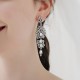 European and American retro alloy rhinestone earrings advanced sensor earrings female daily jewelry earrings light luxury atmospheric bride earrings