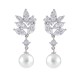 Cross -border jewelry fashion versatile vermiculite high -level sensing party earrings bride bride wedding pearl ear ring girl