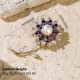 New vermiculite brooch senior sense wedding dinner suits niche design sensor ears animal chest flowers