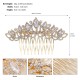 European and American new crystal vermiculite hair combing daily versatile headwear fashion high -level sense of horse eye vermiculite shatter combing comb