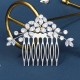 South Korean daily hair combing photography photo and makeup hair decoration high -level light luxury head jewelry vermiculite flower bride combing comb