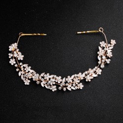 European and American bride headdress wholesale simplicity thin picture flower hoop rhinestone diamond hair decoration photography photo plate hair alloy hair band