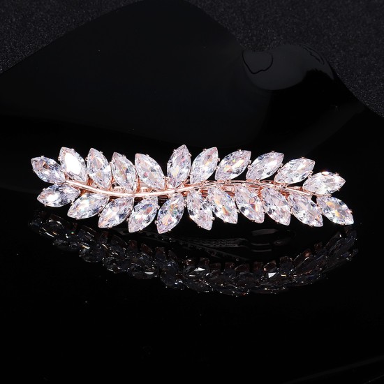 Korean hair accessories girl side clip metal bangs clip back head Elegant temperament rhinestone hair card vermiculite