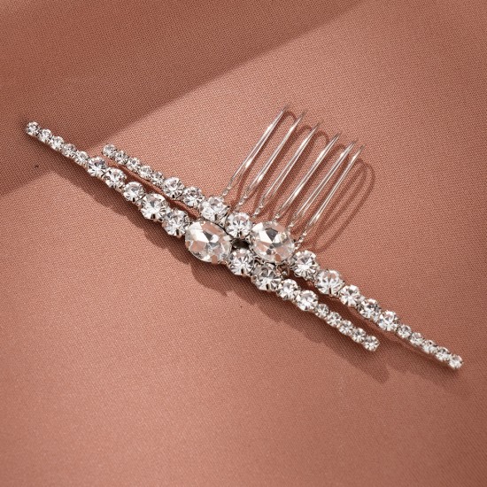 Cross -border new bride's headdress, vermiculite hair comb, high -end jewelry, daily hair rhinestone, stones inserted female