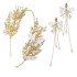 Korean -style bride jewelry wedding crystal head, flower alloy earrings crown exquisite dress pearl ear clip hair set