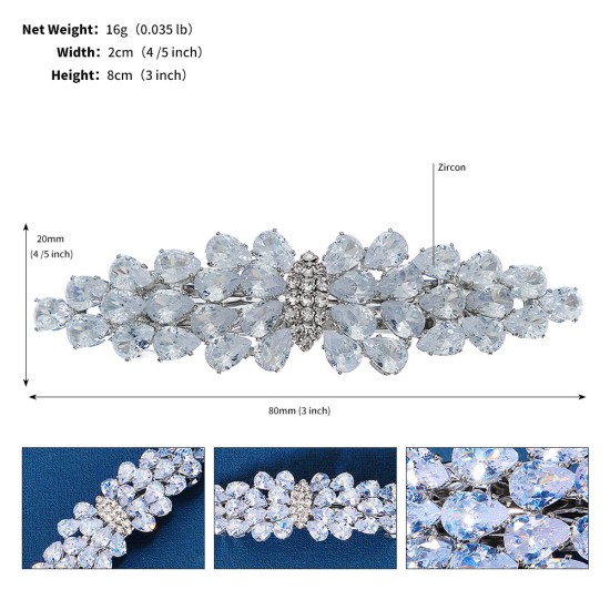 Korean jewelry ladies inlaid with hair clip women's high -level sensory versatile trim diamond rhinestone spring clip