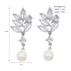 European and American jewelry bride earrings Ins out of daily wild earrings long pearl earrings light luxury 锆 耳 earrings