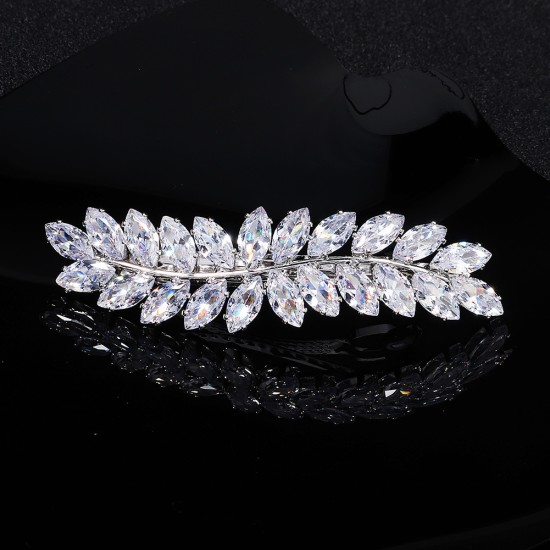 Korean hair accessories girl side clip metal bangs clip back head Elegant temperament rhinestone hair card vermiculite