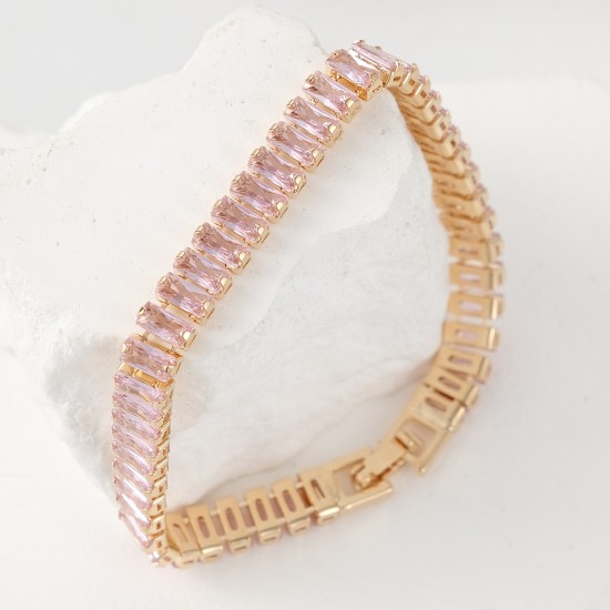 European and American new vermiculite bracelet light luxury niche jewelry high -end and versatile versatile decoration exquisite super glittering 锆 bracelet female