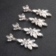 European high -end new earrings luxury shining rhinestone earrings Crystal flower ear ring wedding jewelry manufacturers wholesale