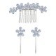 European and American light extravagant hair accessories crystal combo daily versatile flowers hair clip bride hair velvet hair comb sets