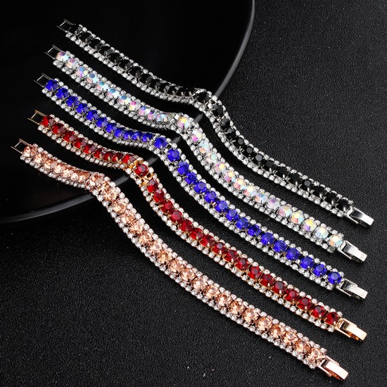 European and American cross -border explosion bride jewelry fashion full diamond gems Roman women's bracelet fashion accessories manufacturers direct sales