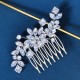 Advanced Bride's hair accessories handmade combing light luxury versatile gown headwear flowers crystal vermiculite combing female