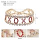 European and American new rhinestone pearl bracelet women high -level feel hand -made elastic bracelet Fashion versatile wide version open bracelet