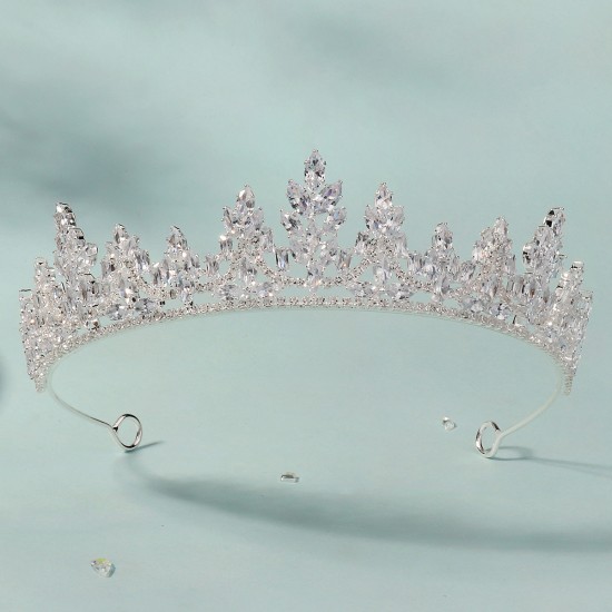 European and American new vermiculite bride Crown Birthday Dance Beauty Plicong Show Head Glot Luxury Squading Princess Crown