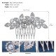 European and American new jewelry vermiculite hair combed wedding banquet birthday party hair ornament rhinestone claw chain inlaid stones