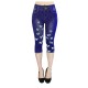 SpeedSmocks new European and American trend imitation denim printed yoga cropped pants small feet pants yj083