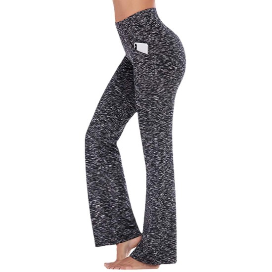 Wear wide -leg pocket leisure sports high -waisted yoga sports Yiwu base pants female pants yj322