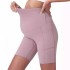 Amazon European and American new pregnant women sports lifting buttocks yoga pants fitness running shorts belly support yj576