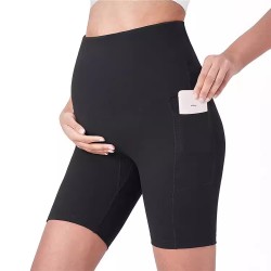 Amazon European and American new pregnant women sports lifting buttocks yoga pants fitness running shorts belly support yj576